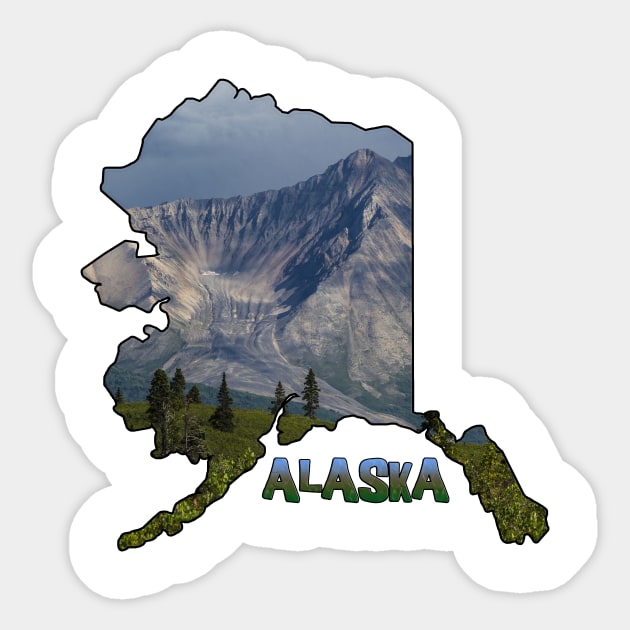 Alaska (Porphyry Mountain) Sticker by gorff